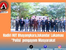 Hadiri HUT Bhayangkara,Iskandar Lakamau “Polisi  Pengayom Masyarakat
