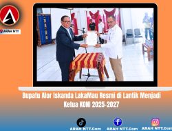 Bupati Alor Iskandar Lakamau Resmi di Lantik Menjadi Ketua KONI Alor 2025-2027
