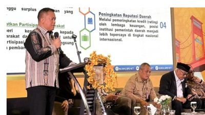 Heru  Helbianto Direktur  Keuagan Dan Trysuri   Bicara di Forum Sarasehan Nasional MPR RI Bahas Obligasi Daerah