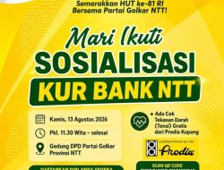 Golkar NTT Fasilitasi Sosialisasi KUR Bersama Bank NTT di Semarak HUT RI Ke-81